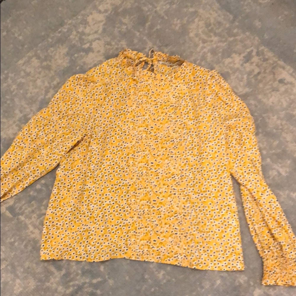 Zara Yellow Floral Blouse